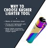 Kasher’s Metallic Multipurpose Lighter Tool - A Stunning Combo of