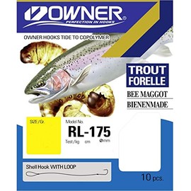 Owner Hooks – Trout – Honey Made, Silver (50172), Size 8