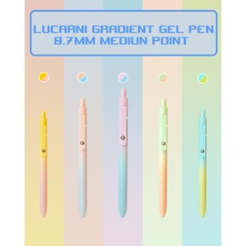 Lucarni Gel Pens,Fine Point Black Ink Pens With Smooth Wirting,Qucik Dry Pens For Journaling,Cute BallPoint Pens, Office School Supplies Gifts Women Men Student(Gradient Morandi)