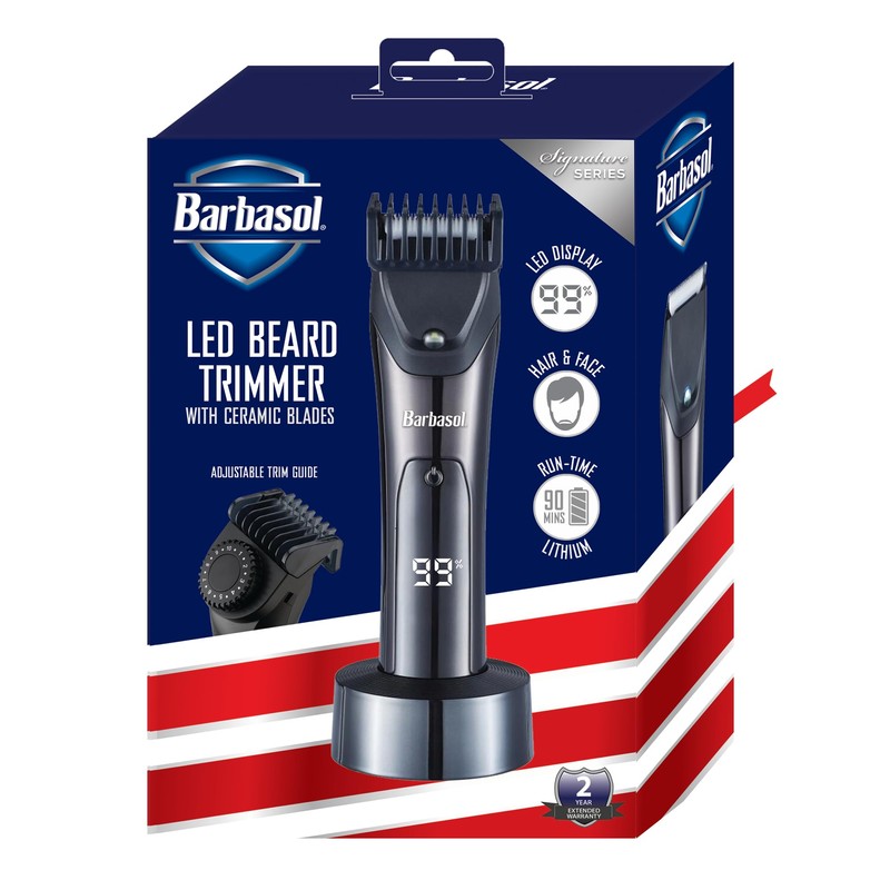 Barbasol Hair and Beard Trimmer for Men, Rechargeable Battery with