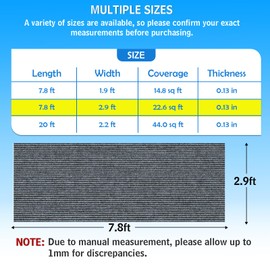 Self-Adhesive 2.9 ft x 7.8 ft Marine Carpet, Waterproof Boat Carpet, Suitable for Outdoor, Passageway, Indoor