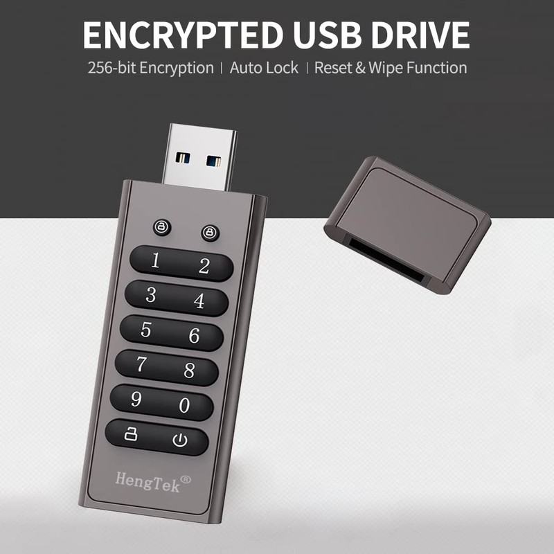 128GB 256-bit Encrypted USB Drive Password Secure Flash Drive USB3.0