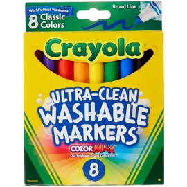 Crayola New ! 8 counts Crayola Ultra-Clean Washable Markers Nontoxic