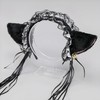 [kuroobaa] Cat Ear Headband Lolita Style Ruffle Headband with Bell