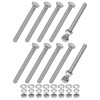 M METERXITY 10-Pack Hex Head Screw Bolt with Nuts Flat