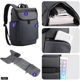 Clufar Backpack Men Women Waterproof Laptop Backpack 15.6 Inch with Laptop Compartment Work Backpack Laptop Backpack School Backpack Anti Theft Backpack Daypack for School Leisure Travel, gray
