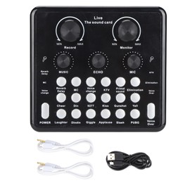 V7 Bluetooth Sound Card Set Stable Signal Sound Card Equipment Kit Compatible for Live Broadcast