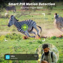 LIWAN Cellular Trail Camera, 4G LTE Game Cameras with Solar Power, 2K HD Trail Cam, 360° Live View Hunting Camera Outdoor Built-in SIM Card with PIR Motion Detection Waterproof IP66 for Wildlife