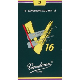 Vandoren SR702 Alto Sax V16 Reeds Strength 2; Box of 10