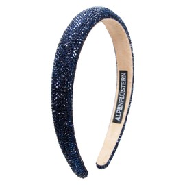 Alpenflüstern Costume Headband Glitter Wide Women's Hair Accessories Headband Non-Slip for Dirndl (Blue) ADV149