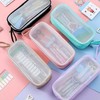 Pencil Cases Pen Pouch Clear Transparent Marker Pouch with Zipper,