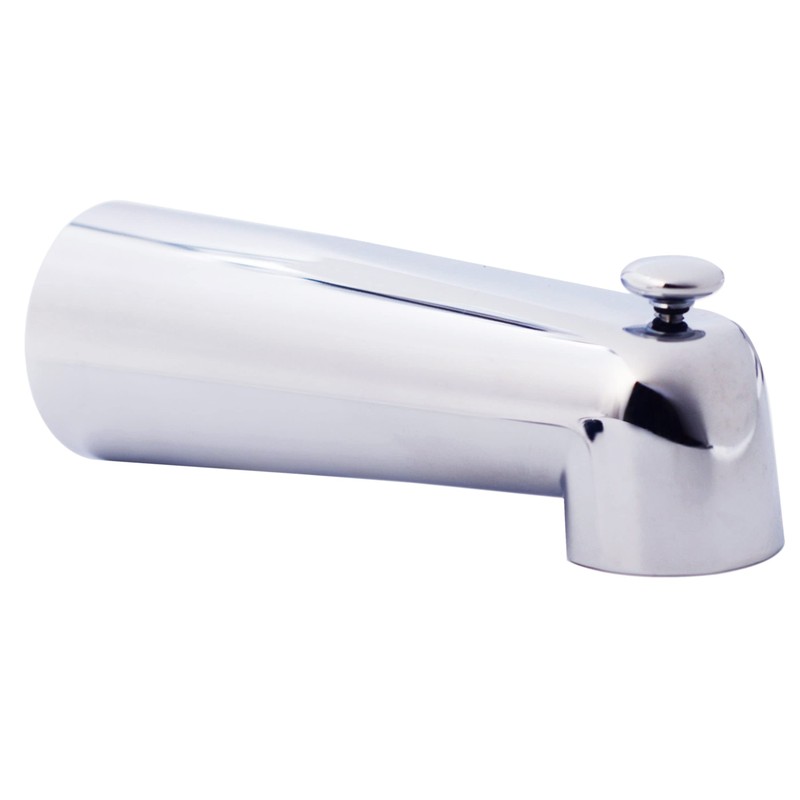 Westbrass E507DUS-26 Universal Fit 7" Diverter Tub Spout, Zinc, Polished
