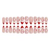 24pcs Christmas Press On Nails Medium Almond Fake Nails Santa