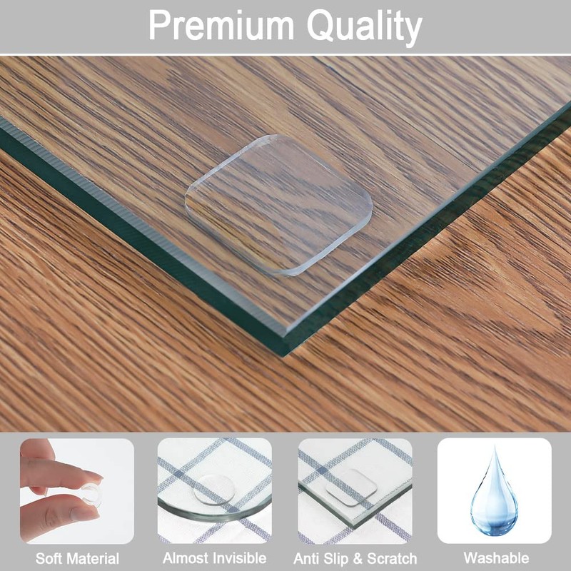 Extremely Soft Glass Table Top Bumper, Anti Slide and Scratch