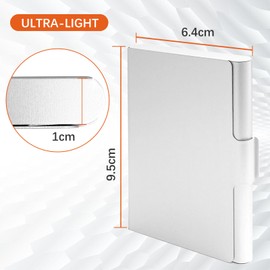 Senbaler Pack of 4 Slim Business Card Holder for Men and Women, Aluminium Business Card Box, Credit Card Organiser, Professional Business Card Holder, silver