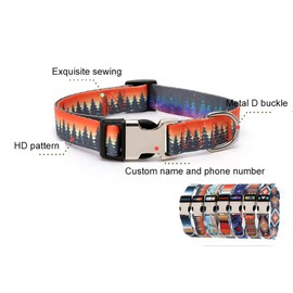 Soft Durable Dog Collar with Metal Buckle, Quick Release Puppy Collars Adjustable for Small Medium Large Pet Dogs and Kitten Cat Seabeach S