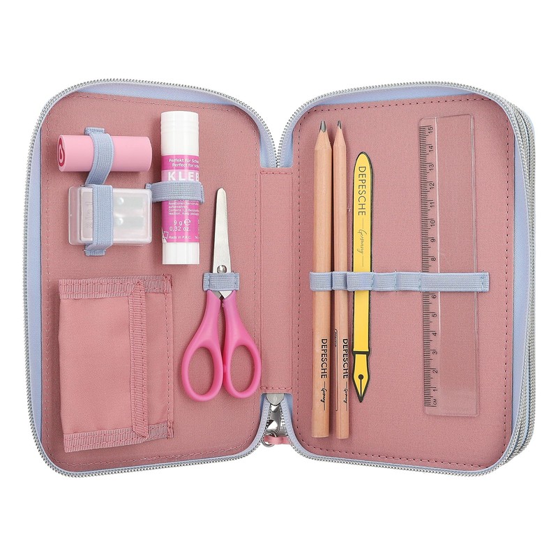 Depesche TOPModel Team Teddy 13010 Filled 3-Compartment Pencil Case in