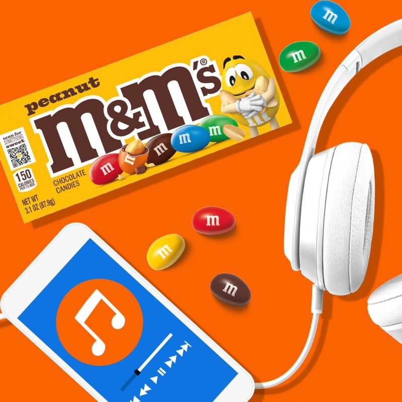 M&M'S Peanut Chocolate Candy Movie Theater Box 3.1-Ounce Box