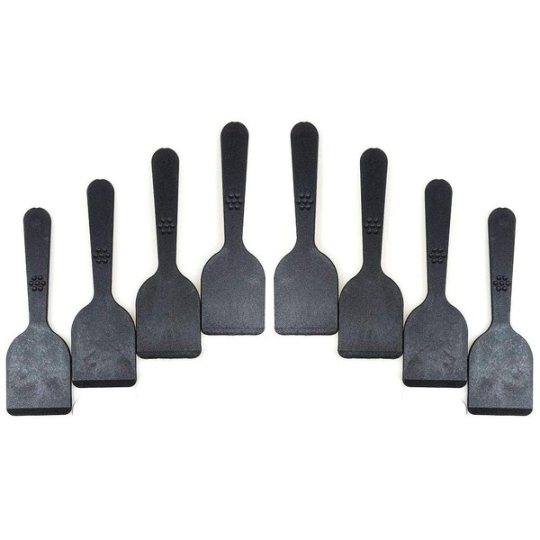 8 Raclette Scrapers/Sliders/Spatula Made of High-Quality Plastic in Black (Dishwasher