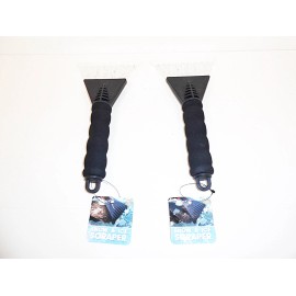 Sterling 2 Ice Scrapers Cushion Handle Windshield Scraper 10 inches Black Ridged Auto