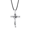 U7 Men's Crucifix Cross Necklace, Large, 925 Silver, Pendant, Hypoallergenic,