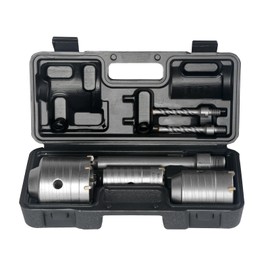 BINOTA Concrete Hole Saw Kit, Rotary Hammer Core Bit Hole Saw, with SDS Plus Shank, for Concrete Cement Brick Wall Stone Masonry, Core bit Set 30 50 65 mm