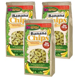 K9 Granola Factory (3 Pack) Banana Chips Dog Treats, 12 Ounces Each