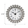 NIKKY HOME Small Table Clock with Faux Pearls Battery Operated