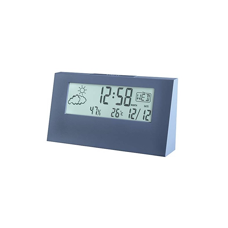 Acctim 15849 Vertex Blue alarm clock with indoor temperature