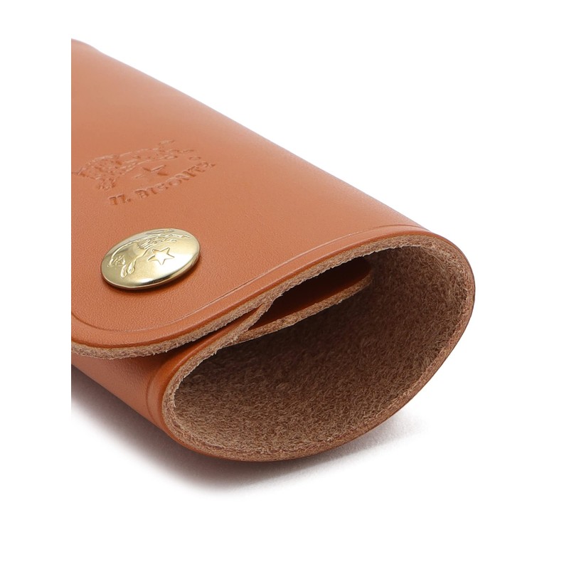 IL BISONTE Key Case, Leather, Genuine Leather, Cowhide, Women's, Men's,