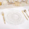 U-QE 60PCS White Plastic Plates - Pearl White Plates Disposable&Reusable