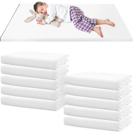 10 Pcs Daycare Nap Mat Sheet Day Care Rest Nap Mat Cover Fitted Polyester Baby Sheet Pillowcase Style Sheets for Boy Girl Classroom Nursery Kindergarten Mat Kid Sleeping mat, 132 x 61 cm