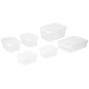 Décor Food Storage Container, Clear, Pack of 6