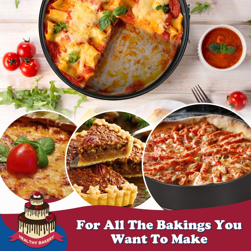 HIWARE 9 Inch Non-stick Cheesecake Pan Springform Pan with Removable