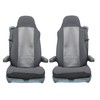 flexzon Pair Of 2 Premium Quality Grey Black Tailored Seat