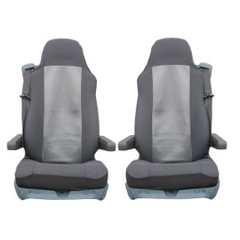 flexzon Pair Of 2 Premium Quality Grey Black Tailored Seat Covers For Truck Cf Lf Xf105 Xf 105 New