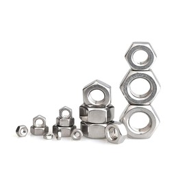 BOZONLI M3.5 (3.5 mm) Hex Nuts Locking Nuts Lock Nuts Stop Nuts Clamping Nuts Self-Locking 304 Stainless Steel Lock Nut Nuts