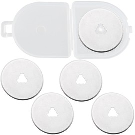 DGZZI 6PCS Rotary Cutter Replacement Blade 28mm Roller Blade Replacement Rotary Blade Storage Box Art Craft Quilting Scrapbooking Sewing for Quilting Scrapbooking