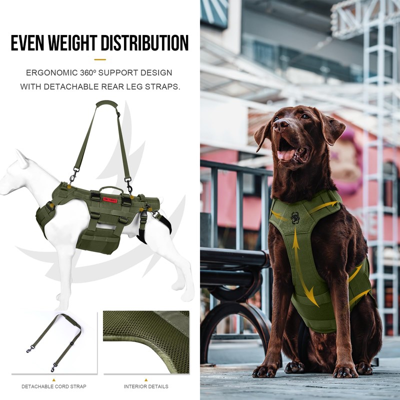 OneTigris Dog Lift Harness for Large Dogs, Dog Hip Support