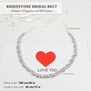 SAHENITEANA Bridal Belt, Rhinestone Wedding Sash Belt, Crystal Wedding Brides