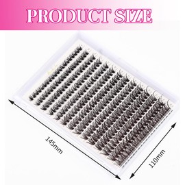WHYCNJL 200 Stück Cluster Lashes Natürliche Falsche Wimpern Individuelle Wimpernverlängerungen Dicke 0.07mm 40 D Curl 9-16mm Gemischte Länge Cluster DIY individuelle Wimpern