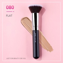 Jessup Kabuki Foundation Brush Professional Face Brush Cosmetic Brush Synthetic Hair Black B069-080