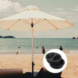 BESPORTBLE 2pcs Parasol Base Cover Big Umbrellas for Shade Water Bottle Caps Umbrella Stand Plastic Sealing Plug Umbrella Pole Mount Stand Tube Patio Umbrella Base Plug Water Bag Cover Black