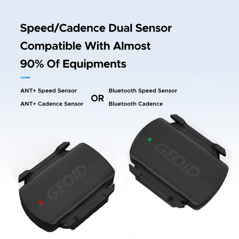 GEOID CS600 Cadence/Speed Sensor for Cycling, ANT+/Bluetooth Wireless Bicycle RPM