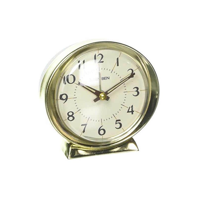 Westclox 11605QA - Reloj Despertador (Funciona con Pilas), Color Dorado