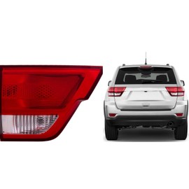 Sagnod Auto Tail Light compatible with 2011-2013 Jeep Grand Cherokee Inner Left Driver Side