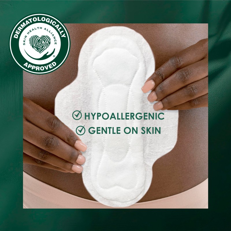 L. Ultra Thin Pads for Women, Overnight Absorbency, Organic Cotton