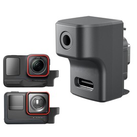 ZORBES Adaptador de Audio para Insta360 Ace/Ace Pro, con Puertos Tipo-C y 3.5mm, 2 en 1 Adaptador de Micrófono y Carga, Accesorios para Cámaras de Acción