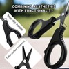 2pieces Fishing Scissors Stainless Steel Teflon Coated, Non-Slip Grip, Protective