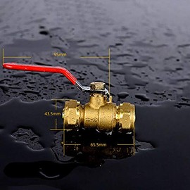 Ball Valves Lever Valves Brass Straight Compression Shut Off Casing Valve Full Bore for Water Oil Gas (1/2")